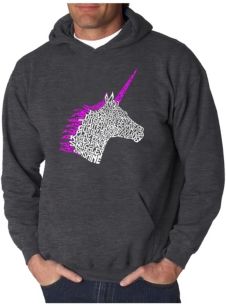 Word Art Hooded Sweatshirt - Unicorn
