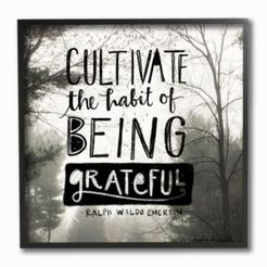 Cultivate Being Greatful Foggy Landscape Framed Giclee Art, 12" x 12"