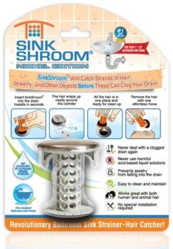 Nickel Edition Revolutionary Bathroom Sink Drain Protector Hair Catcher, Strainer, Snare