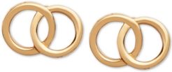 Double Ring Stud Earrings
