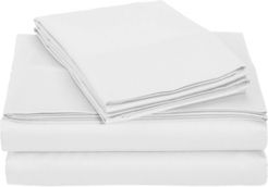 University 4 Piece White Solid Twin Xl Sheet Set Bedding