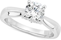 Gia Certified Diamond Solitaire Engagement Ring (1-1/2 ct. t.w.) in 14k White Gold