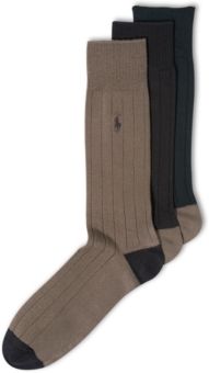 Socks, Soft Touch Ribbed Heel Toe 3 Pack