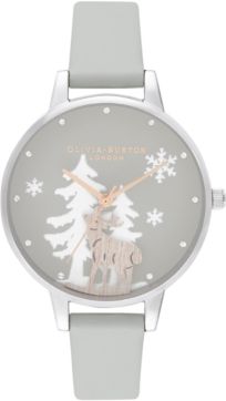 Winter Wonderland Gray Strap Watch 30mm