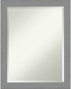 Brushed Framed Bathroom Vanity Wall Mirror, 21.5" x 27.50"