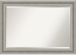 Parlor Silver-tone Framed Bathroom Vanity Wall Mirror, 41.5" x 29.50"