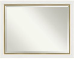 Eva Gold-tone Framed Bathroom Vanity Wall Mirror, 45.25" x 35.25"