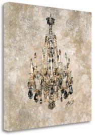 Champagne Chandelier by Marta G. Wiley Giclee Print on Gallery Wrap Canvas, 24" x 24"