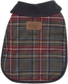 Grey Stewart Plaid Dog Coat, X-Small