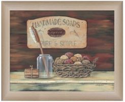 Handmade Soaps-by Pam Britton, Ready to hang Framed print, Taupe Frame, 17" x 14"