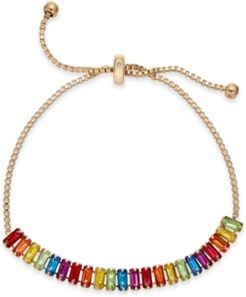 Inc Baguette-Crystal Slider Bracelet, Created for Macy's