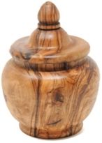 Olive Wood Acorn Sugar Bowl, Medium