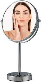 8" Dual Sided Tabletop Magnified Vanity Makeup Mirror