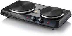 Countertop Electric Double Burner with Adjustable Temperature Control