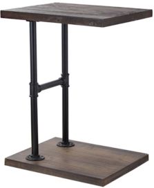 American Art Decor Modern Wood End Side Table
