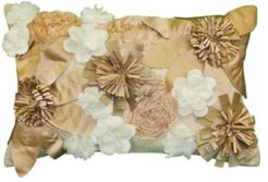Edie@Home Dramatic Floral Decorative Pillow, 25" x 13"