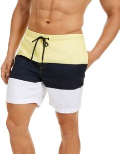 Colorblocked 7" Swim Trunks, Created for Macy's