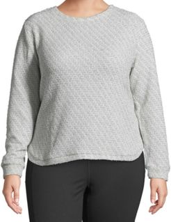 Plus Size Metallic Pullover Sweater