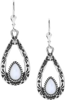 Mother of Pearl Teardrop Dangle Earrings