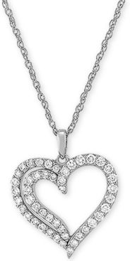 Lab Created Diamond Heart 18" Pendant Necklace (3/4 ct. t.w.) in Sterling Silver