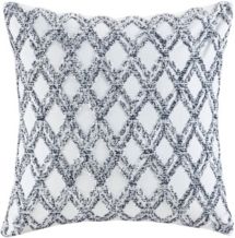 Riko 20" x 20" Cotton Embroidered Decorative Pillow Bedding