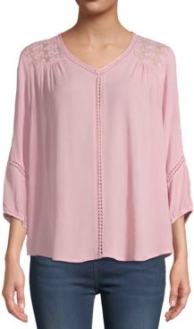 Lace-Trim Blouse