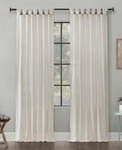 52" x 95" Washed Cotton Twist Tab Curtain