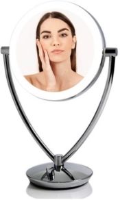 Lighted Tabletop Makeup Mirror