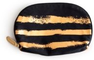 Imports Anything Goes Cosmetic Bag Stripe Gold Brush Stroke