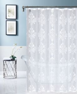 Amelia Embroidered Damask Shower Curtain Bedding