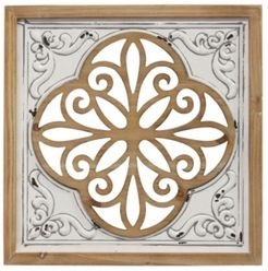 Wood and Metal Square Wall Decor
