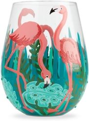 Lolita Fancy Flamingo Stemless Wine Glass