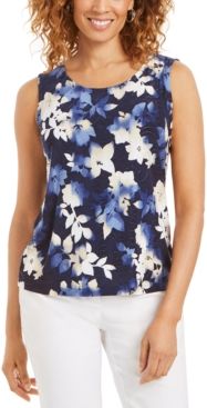 Floral-Print Jacquard Top, Created for Macy's