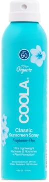 Classic Body Organic Sunscreen Spray Spf 50 - Fragrance Free, 6-oz.