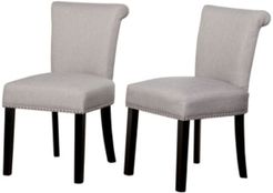 Adeline Nailhead Parsons Dining Chair Set of 2