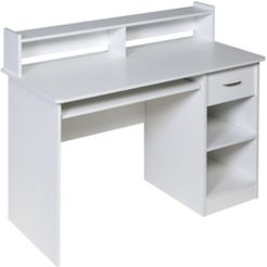 Essential Computer Desk, Hutch with Pull-Out Keyboard
