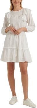 Charlie Ruffled-Shoulder Mini Dress
