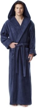Thick Full Ankle Length Hooded Turkish Cotton Bathrobe Bedding