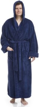 Soft Fleece Robe, Ankle Length Hooded Turkish Bathrobe Bedding