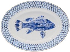 Fish Camp Enamelware Oval Platter