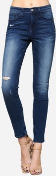 High Rise Distressed Skinny Jeans