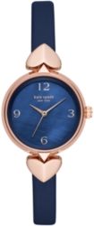 Hollis Navy Leather Watch, 33MM