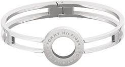 Silver-Tone Stainless Steel Bangle