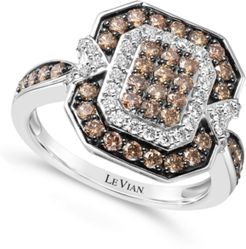 Chocolate Diamond (3/4 ct. t.w.) & Nude Diamond (1/3 ct. t.w.) Ring in 14k White Gold