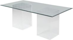 Valerie 72" Glass and Acrylic Dining Table
