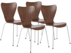Closeout! Euro Style Tendy Pro Stacking Side Chair, Set of 4
