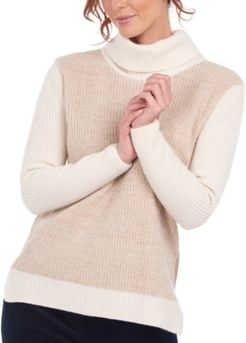 Colorblocked Turtleneck Sweater