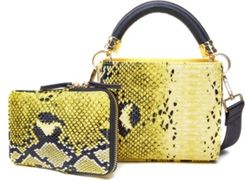 Snakeskin Crossbody Handbag Set