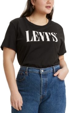 Trendy Plus Size Cotton Perfect Logo T-Shirt