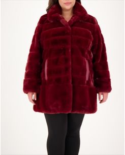 Plus Size Faux-Fur Coat